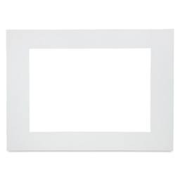 Pre-Cut Mat Frames - White, 8" x 11" (5" x 8" Artwork Size), Pkg of 6, Oval, outside rectangle mat