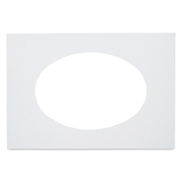 Pre-Cut Mat Frames - White, 8" x 11" (5" x 8" Artwork Size), Pkg of 6, Oval, one mat out of package