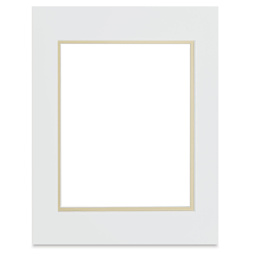 Blick Double Mat - Manor White/Ecru, 11" x 14" (7-1/2" x 9-1/2" Opening)