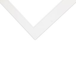 Crescent Select Conservation Solids Pre-Cut Double Mat - Vivid White/Vivid White, 4 ply, 18" x 24" corner