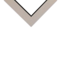 Crescent Select Conservation Solids Pre-Cut Double Mat - Gray/Dark Gray, 4 ply, 8" x 10" corner