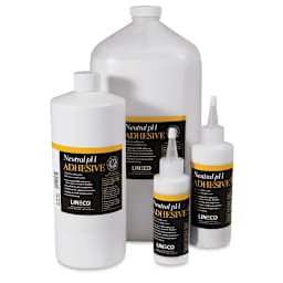 Lineco Neutral pH Adhesive - Assorted bottles of Adhesive shown