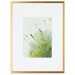 Blick Chelsea Metal Gallery Frame - Gold with White Mat, 9" x 12"