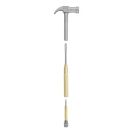 Nielsen Hammer and Screwdriver Set (handle separated to show screwdrivers)