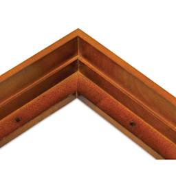 Ampersand Floaterframe - Bold, Walnut, 6" x 6", 7/8", corner close-up
