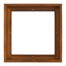Ampersand Floaterframe - Bold, Walnut, 10" x 10", 1-1/2", front view