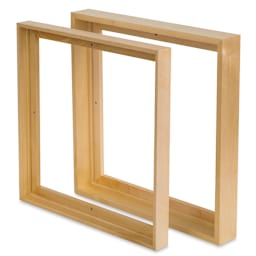 Ampersand Floaterframes - Right Angle View of Maple frames showing both depths available