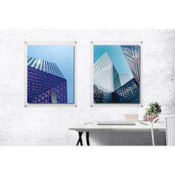 Cool Modern Frame, Goldtone Hardware - 21" x 27" (Hung on wall)