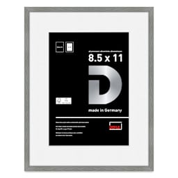 Deha Design Tribeca Frame - Gray, 8-1/2" x 11", 6" x 8" Mat with Easel Back
