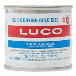 Luco Quick Drying Gold Size - 4 oz, front of can