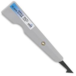 Logan Acrylic Plastic Cutter - Angled view with blade extended downward
