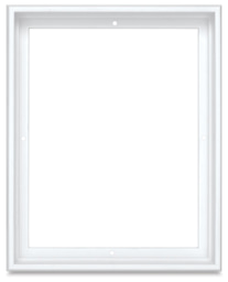 Blick Contour Floater Frames - Front view of White Frame