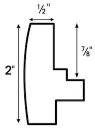 Blick Contour Floater Frames - Diagram showing 7/8 " profile