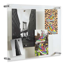 Wexel Art Easy Change Memo Board  - 19" x 23", Silver Hardware