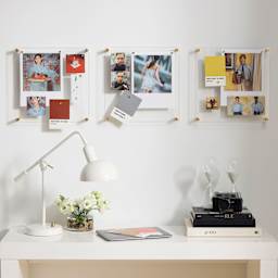 Wexel Art Easy Change Memo Board  - 14" x 14", Gold Hardware, in studio