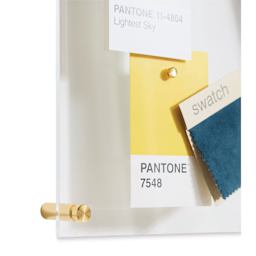 Wexel Art Easy Change Memo Board  - 14" x 19", Gold Hardware, corner
