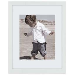 Nielsen Bainbridge Tribeca Frame - Matte White, UV Glass Cover, 8'' x 10'' x 1'' (5'' x 7'' Opening)