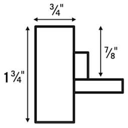 Blick Pietra Wood Floater Frames - Diagram showing 7/8" profile dimensions
