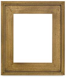 Simplon Econo Wood Frame - Front view of empty Gold Crackle Frame 