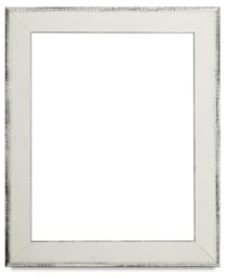 Blick Sierra Wood Frames - Front view of Aged White Wood Frame
