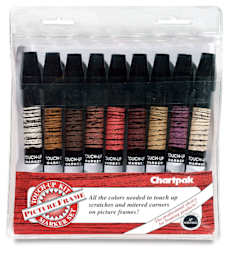 Chartpak Touch-Up Markers for Picture Frames - Set of 9 shown in vinyl pouch package
