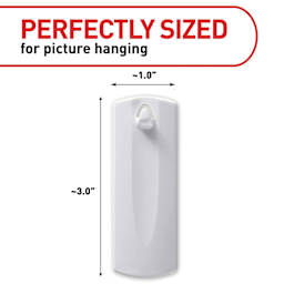 Perfectly sized for picture hanging, 1.0" Wide, 3.0" Long