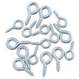 Hillman Screw Eyes - Eight each of Two sizes of Screw Eyes shown scattered