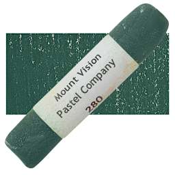 Mount Vision Handmade Pastel - Green Earth 280 pastel and swatch