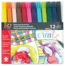 Sakura Koi Coloring Brush Pens - Set of 12, Assorted Colors
