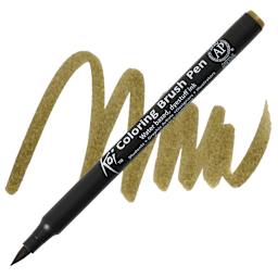 Sakura Koi Coloring Brush Pen - Raw Umber pen and swatch