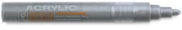 Montana Acrylic Marker - 2 mm Tip, Outline Silver (Metallic)
