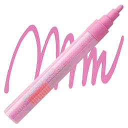 Montana Acrylic Marker - 2 mm Tip, Shock Pink Light marker and swatch