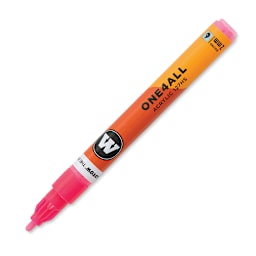 Molotow ONE4ALL Acrylic Marker - 2 mm Tip, Neon Pink Fluorescent, Bullet Tip
