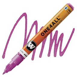 Molotow One4All Acrylic Marker - 1.5 mm Tip, Metallic Pink marker and swatch