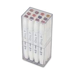 Shinhan Touch Twin Brush Markers - Wood Colors, Set of 12