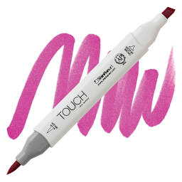 ShinHan Touch Twin Brush Marker - Vivid Reddish Purple marker and swatch