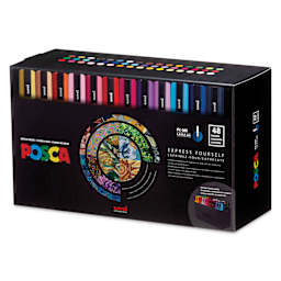 Posca Paint Markers - Set of 36, Assorted Colors, Medium Bullet Tip, 2.5 mm