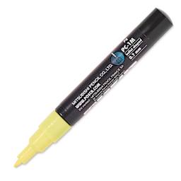 Uni Posca Paint Marker - Sunshine Yellow, X-Fine, Bullet Tip, 0.7 mm, cap off