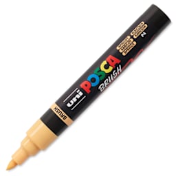 Posca Brush Paint Marker - Apricot, Brush Tip, 1 - 4 mm, cap off