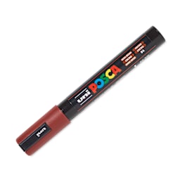 Posca Paint Marker - Cacao Brown, Bullet Tip, 2.5 mm, cap on