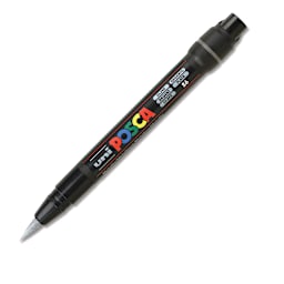 Uni Posca Paint Marker - Silver, Brush Tip