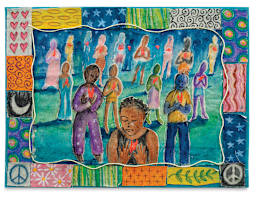 painted story quilt