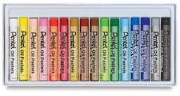 Pentel Oil Pastel Set, Set of 16, Inside Package 