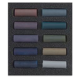 Rembrandt Soft Pastels Set of 10, Dark Shades, Half-Sticks. In package.