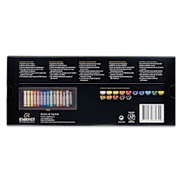 Rembrandt Soft Pastel Set - Set of 15, Assorted Colors, Wood Box, back of packaging