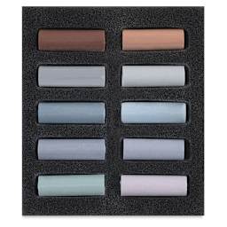 Rembrandt Soft Pastels Set of 10, Grey Tones, Half-Sticks. In package.