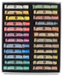 Sennelier Soft Pastels - Set of 24, Iridescent Colors (set contents in box)