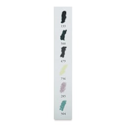 Sennelier Soft Pastels - Set of 6, Stormy Sky, Half-Sticks (swatches of content)