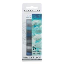 Sennelier Soft Pastels - Set of 6, Summer Sky, Half-Sticks (front of package)