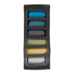 Sennelier Soft Pastels - Set of 6, Seaside, Half-Sticks (set contents)